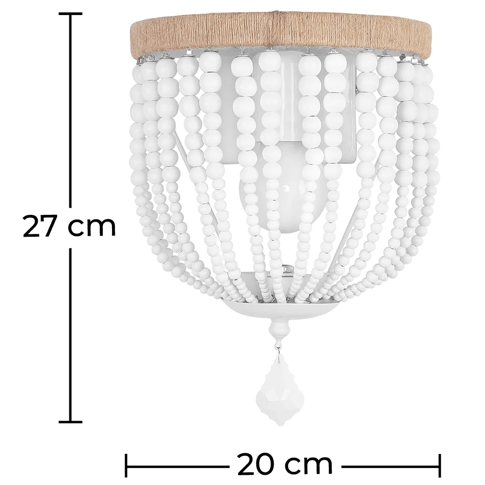 Wandlamp - Boho Stijl - Houten Ballen - Kanda image 10