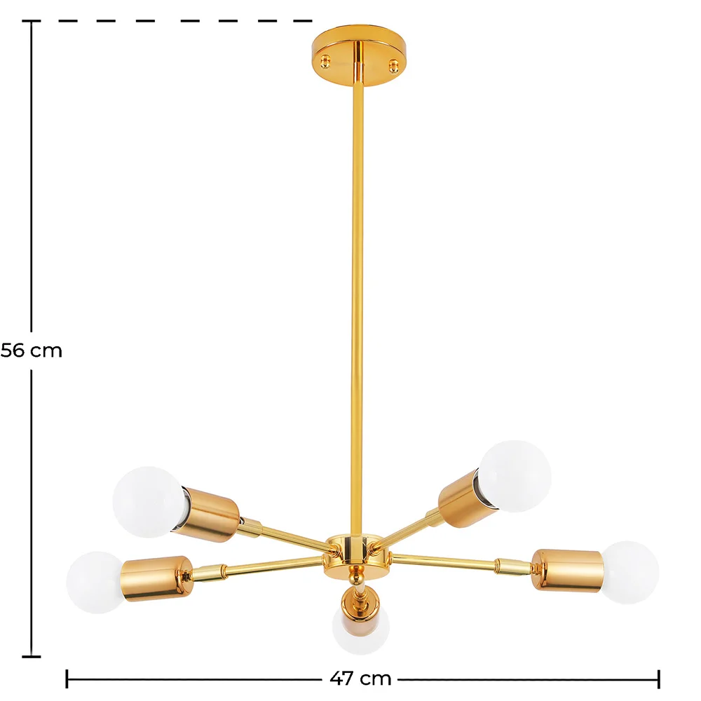 Plafondlamp - Design Hanglamp - 5 armen - Tristan image 10