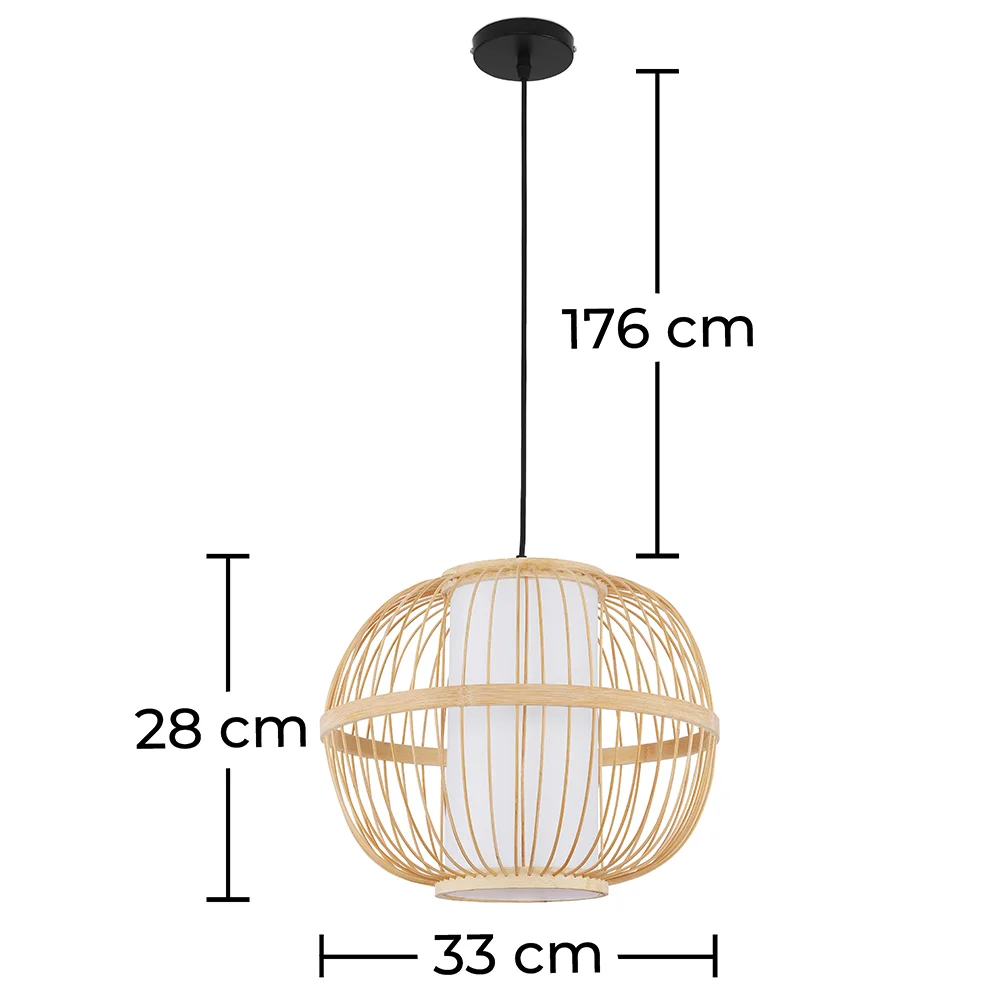 Bamboe Plafondlamp - Hanglamp Boho Bali Design - Kaula image 10