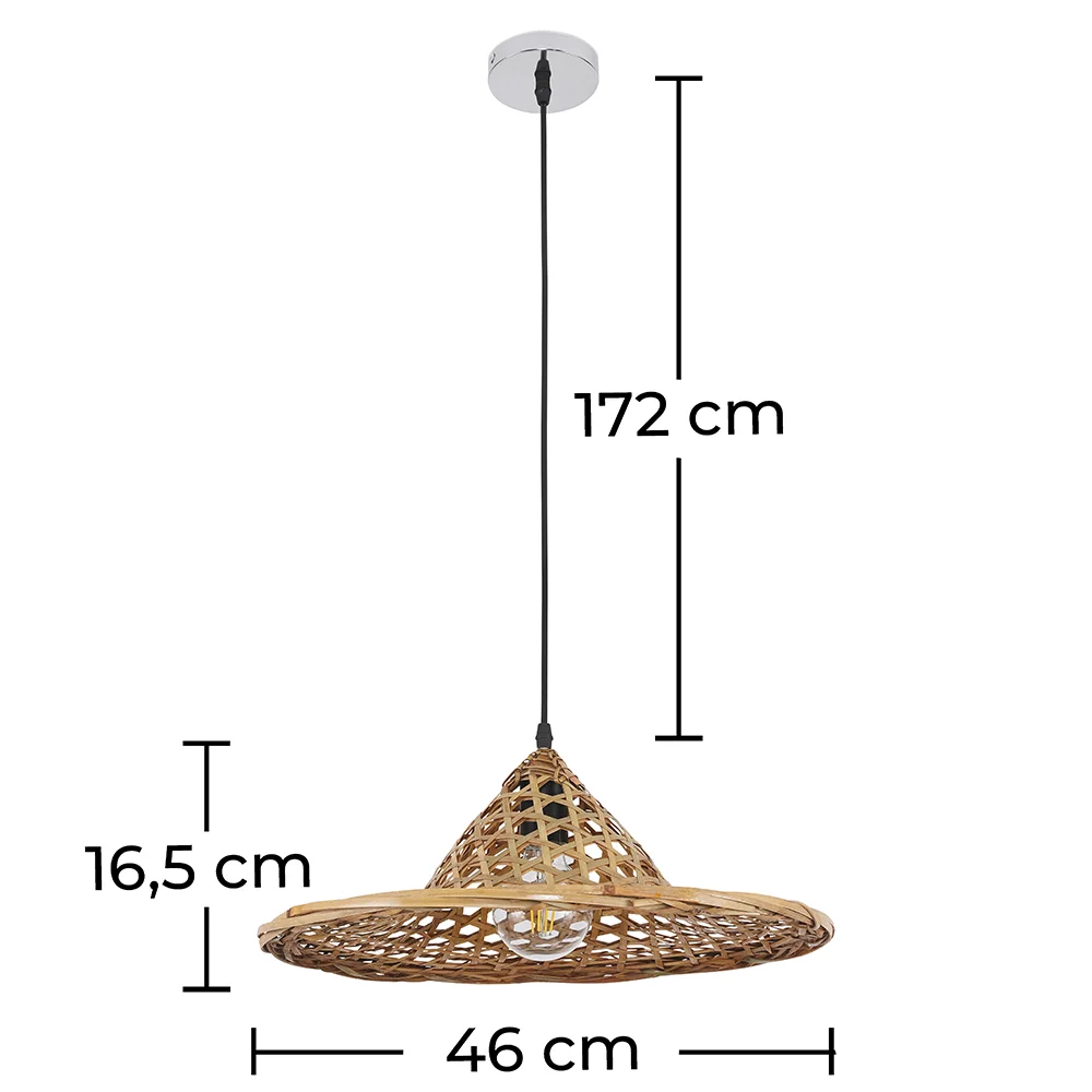 Bamboe Plafondlamp - Bali Boho Design Hanglamp - Flora image 10