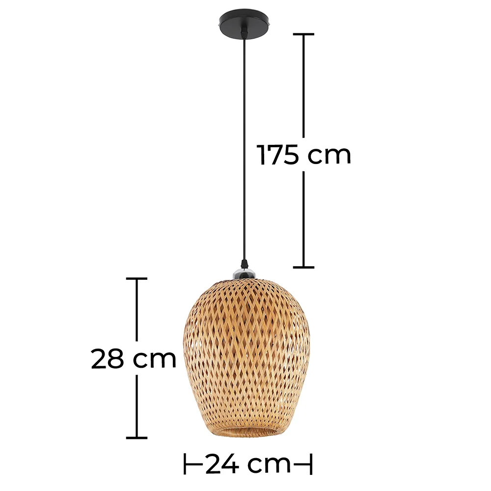 Bamboe Plafondlamp - Hanglamp Design Boho Bali - Gina image 10