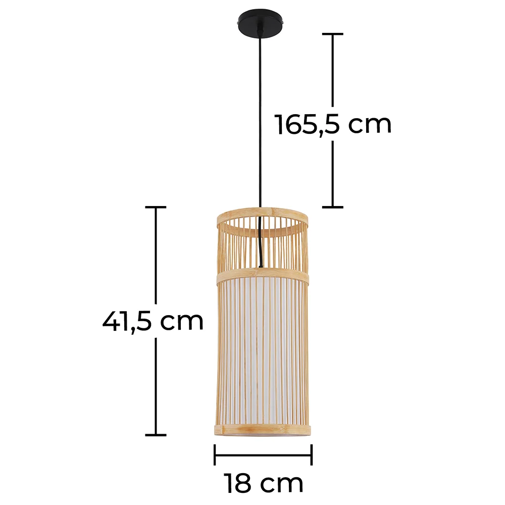 Bamboe Plafondlamp - Hanglamp Boho Bali Stijl - Lawan image 10