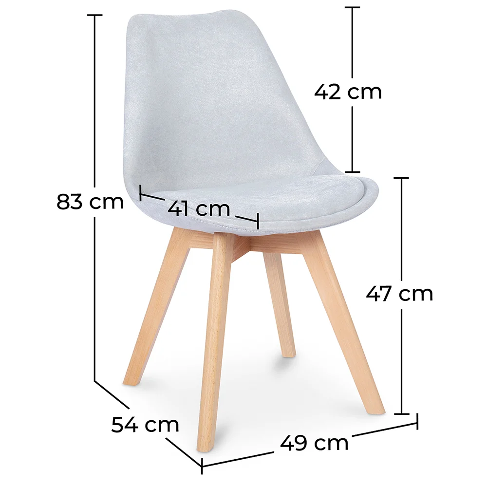 Met stof beklede eetkamerstoel - Scandinavische stijl - Denisse image 10
