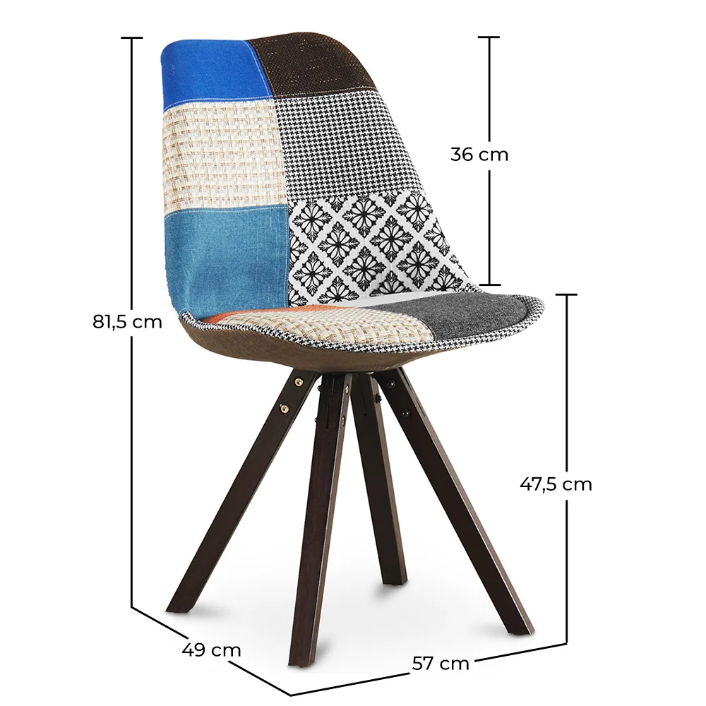 Eetkamerstoel - bekleed met patchwork - Pixi image 10