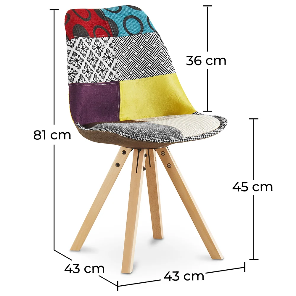 Eetkamerstoel - bekleed met patchwork - Ray image 10