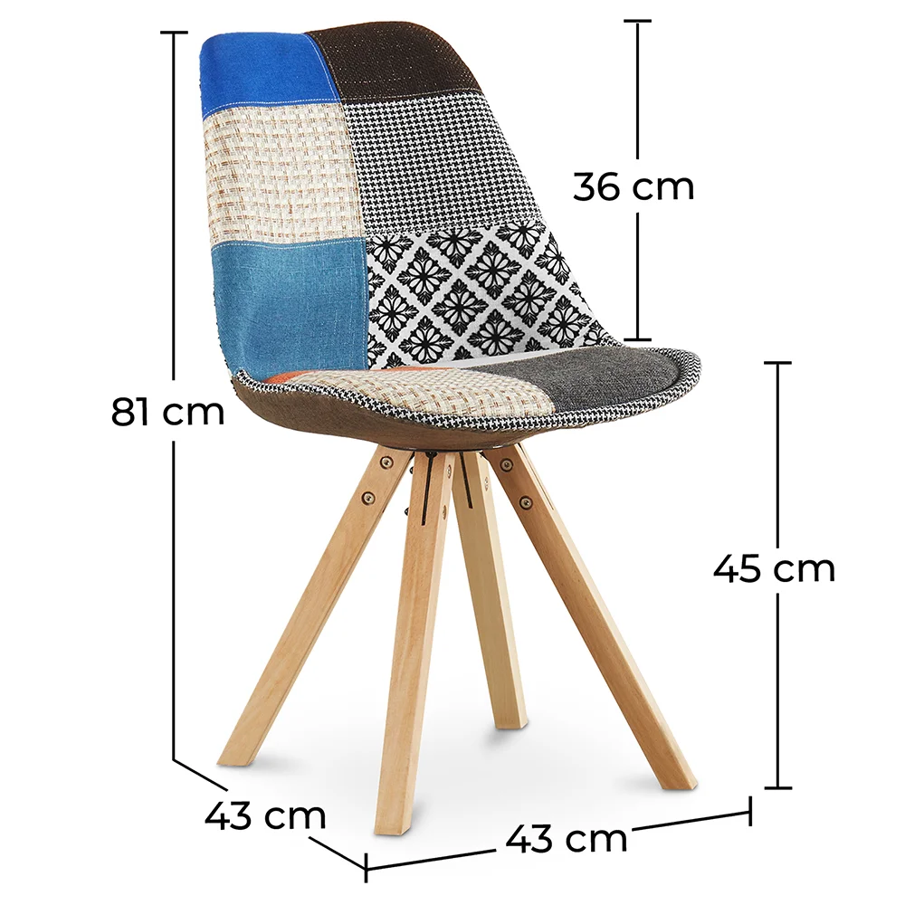 Eetkamerstoel - bekleed met patchwork - Pixi image 10