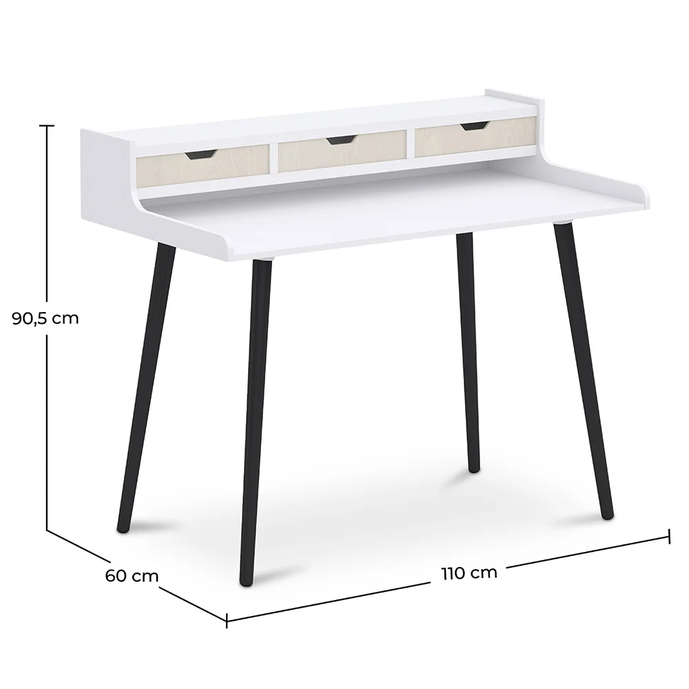 Houten bureau met laden - Scandinavisch design - Thora image 10