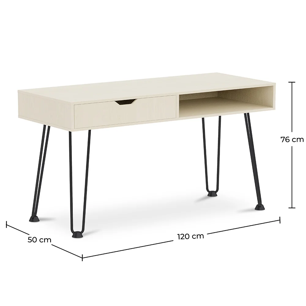Houten bureau met laden - Scandinavisch design - Andor image 10