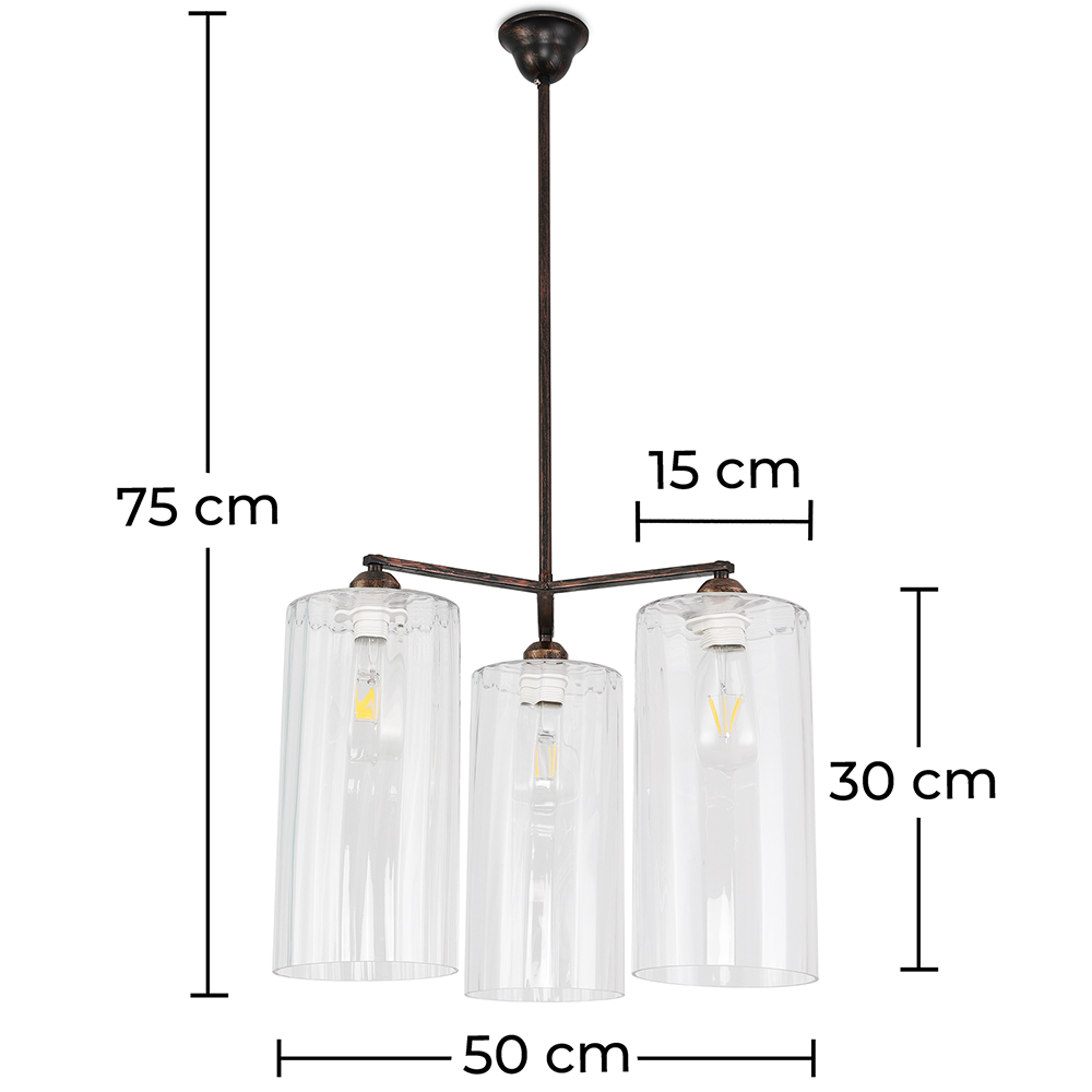 Kristallen plafondlamp - Hanglamp - 3 armen - Reg image 10