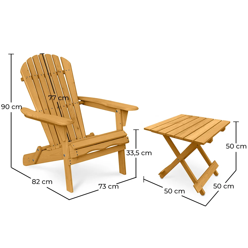 Tuinstoel en tuintafel - hout - Alana image 10