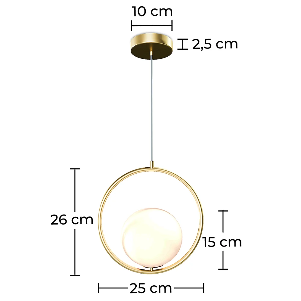 Globe Plafondlamp - Gouden Hanglamp - Glum image 10