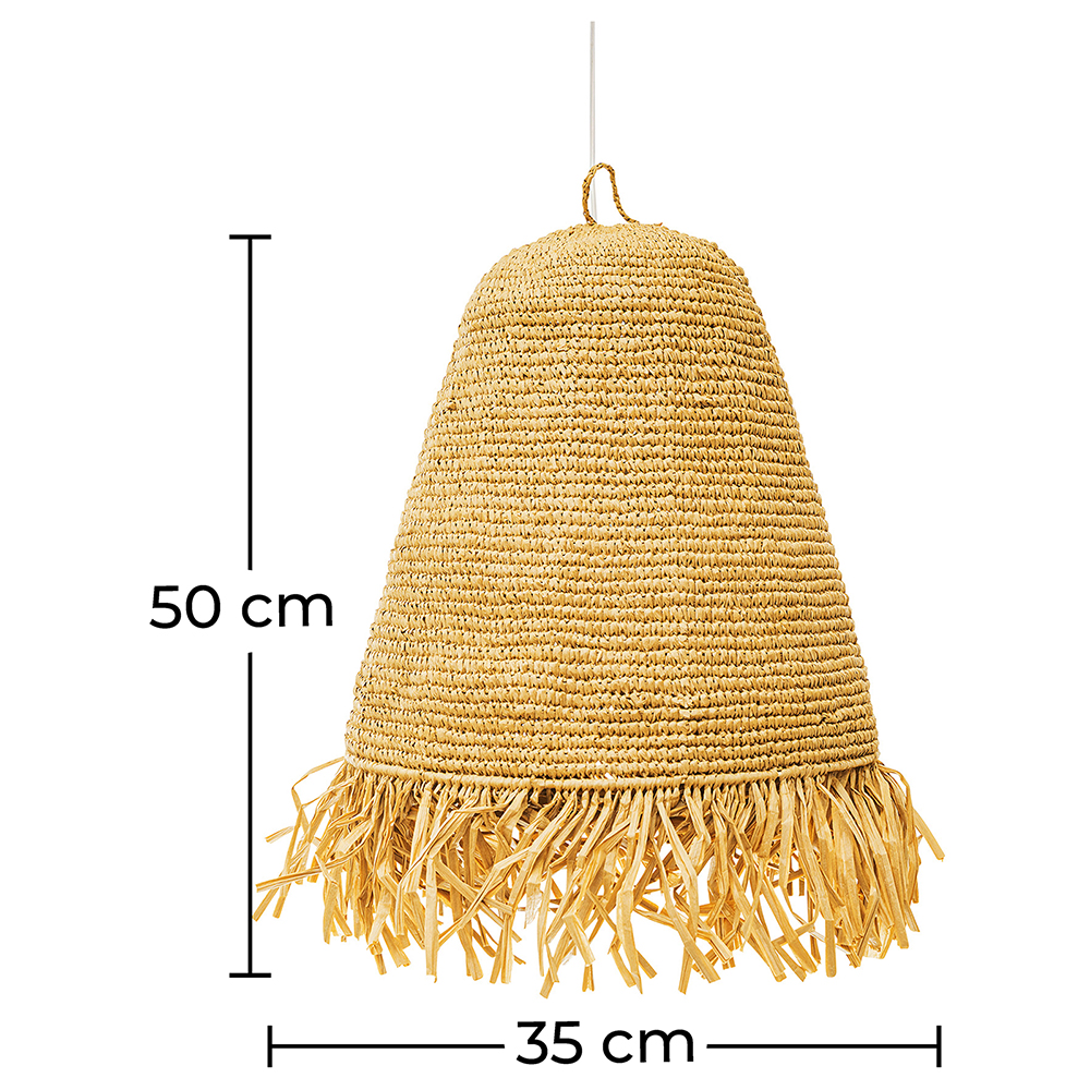 Raffia Plafondlamp - Hanglamp Boho Bali Design - Thao image 10