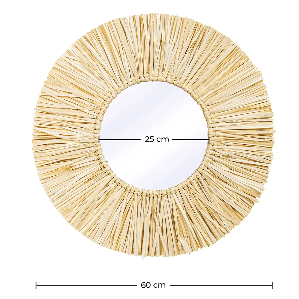 Wandspiegel - Rond Boho Bali Design (60 cm) - Grel image 10