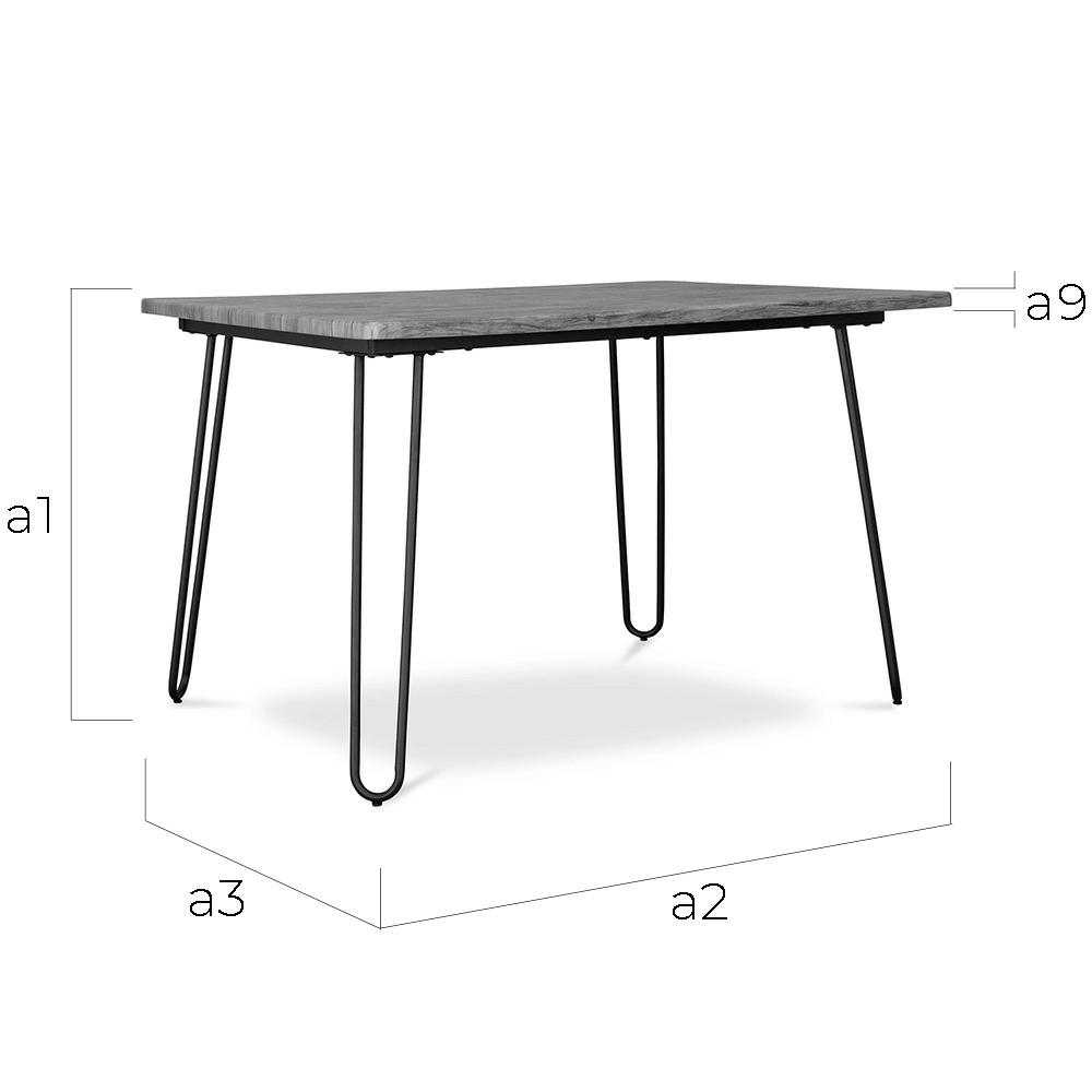 Pack Bureau - Industrieel Ontwerp 120cm - Haarspeld + Eetkamerstoel - Stylix image 10