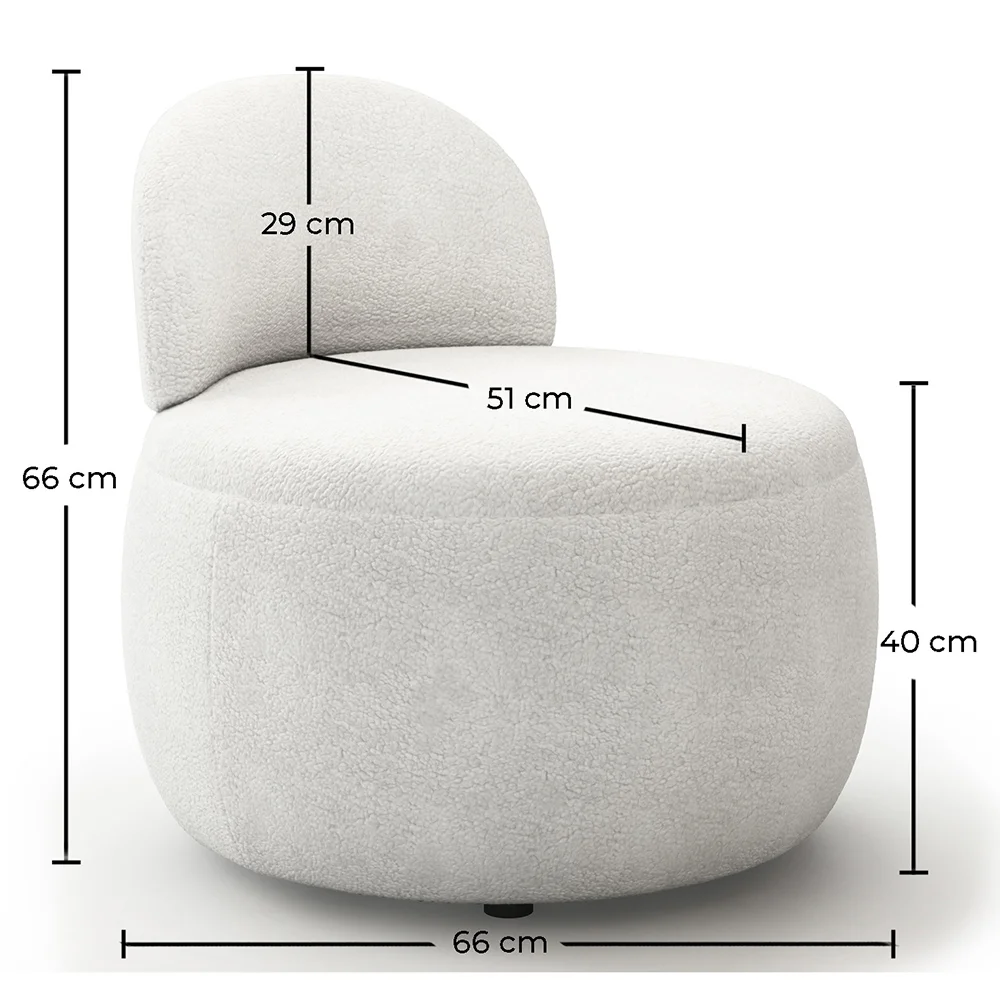 Modern Design Fauteuil - Bekleed met Bouclé stof - Melanie image 10