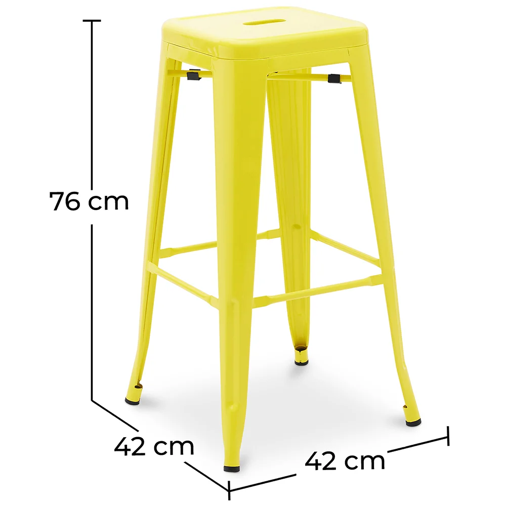 Barkruk – Industrieel Stijl – Staal – 76 cm – Stylix image 10