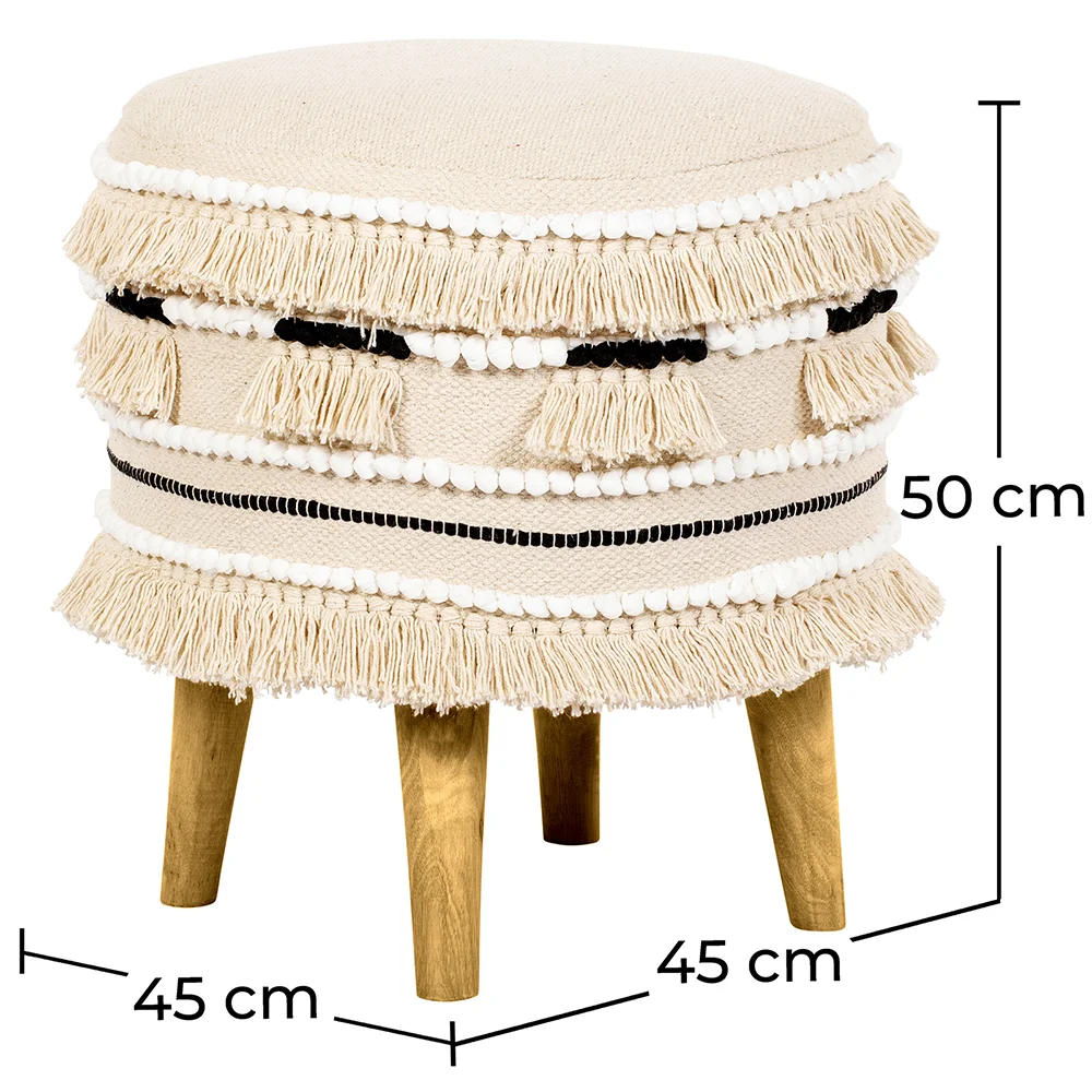 Ronde Poef Kruk - Boho Bali Stijl - Juliet image 10