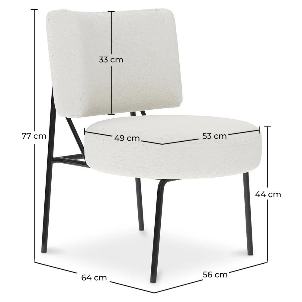 Armstoel bekleed met Bouclé stof - Jerna image 10