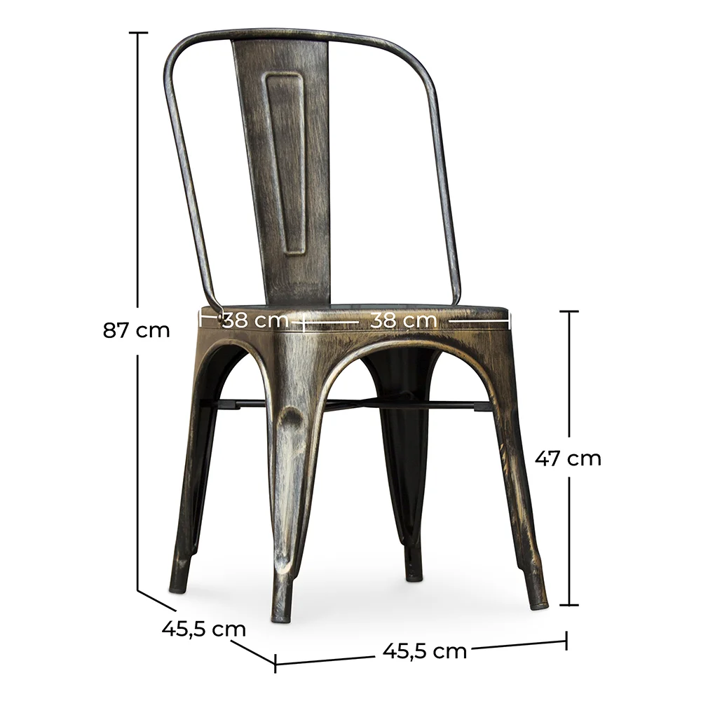 Set van 4 eetkamerstoelen - industrieel ontwerp - nieuwe editie - Stylix image 10