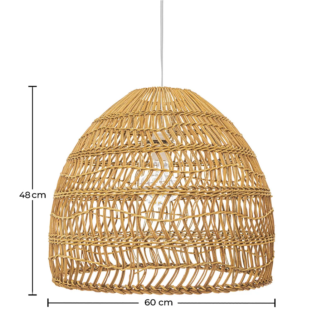 Rotan plafondlamp - Hanglamp Design Boho Bali - 60cm - Hoa image 10
