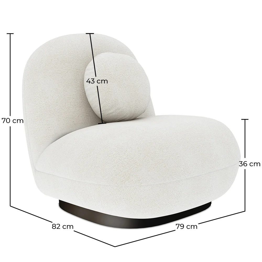 Bouclé stoffen fauteuil - Larry image 10