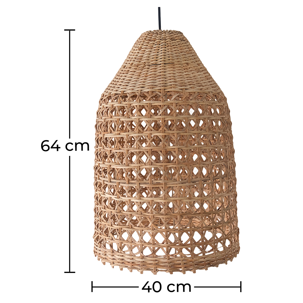 Rotan plafondlamp - Hanglamp Design Boho Bali - Fai image 10