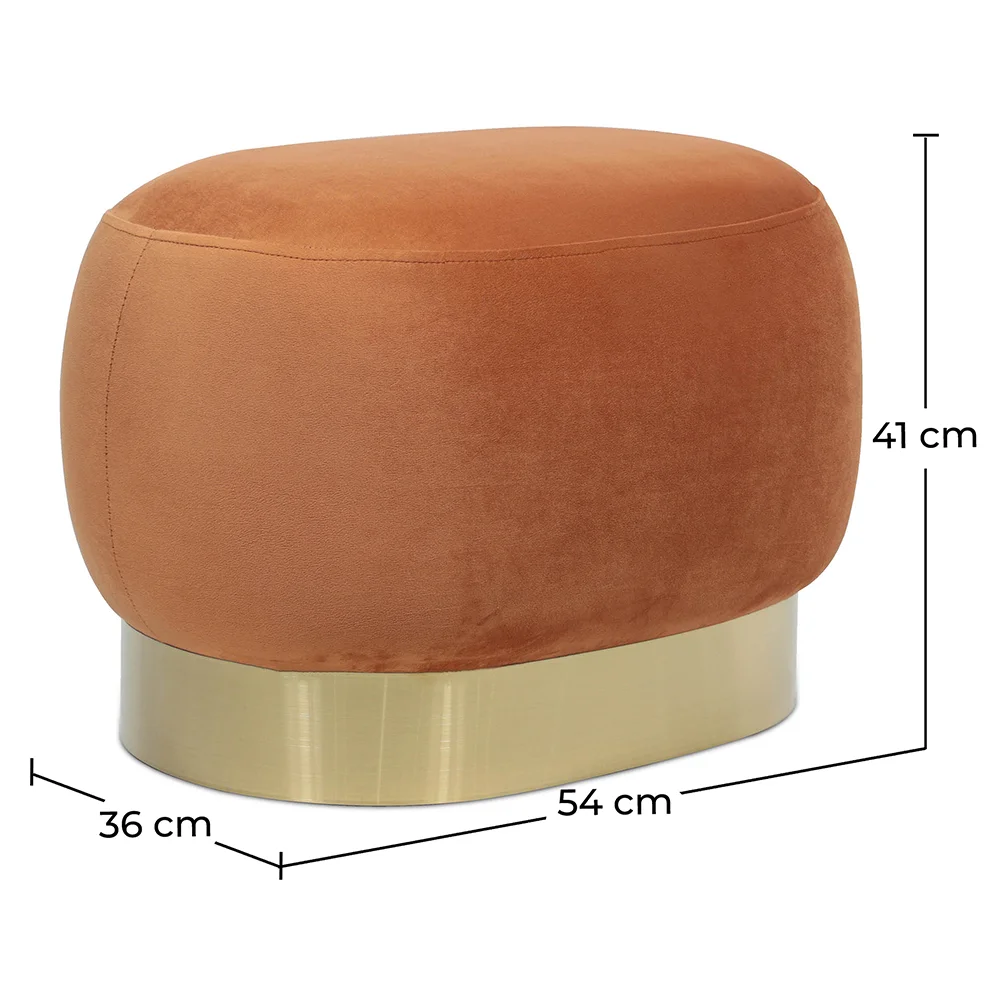 Pouf - Velours en Metaal - Luxe image 10