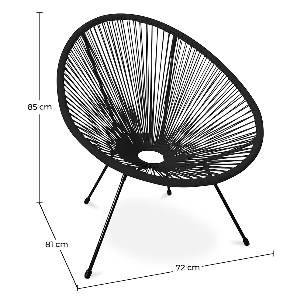 Pak Acapulco Stoel x2 - Zwarte Poten - Nieuwe editie image 10