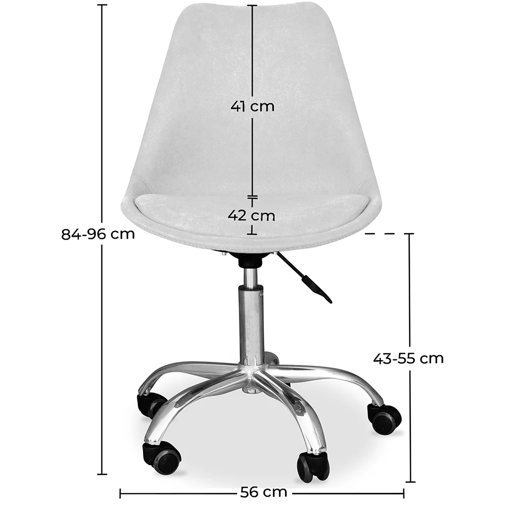 Beklede Bureaustoel met Wielen - Tulip image 10