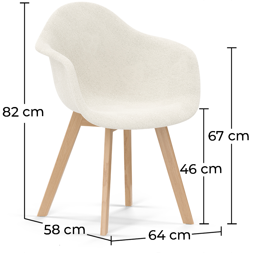 Eetkamerstoel - Boucle Bekleding - Dominic image 10