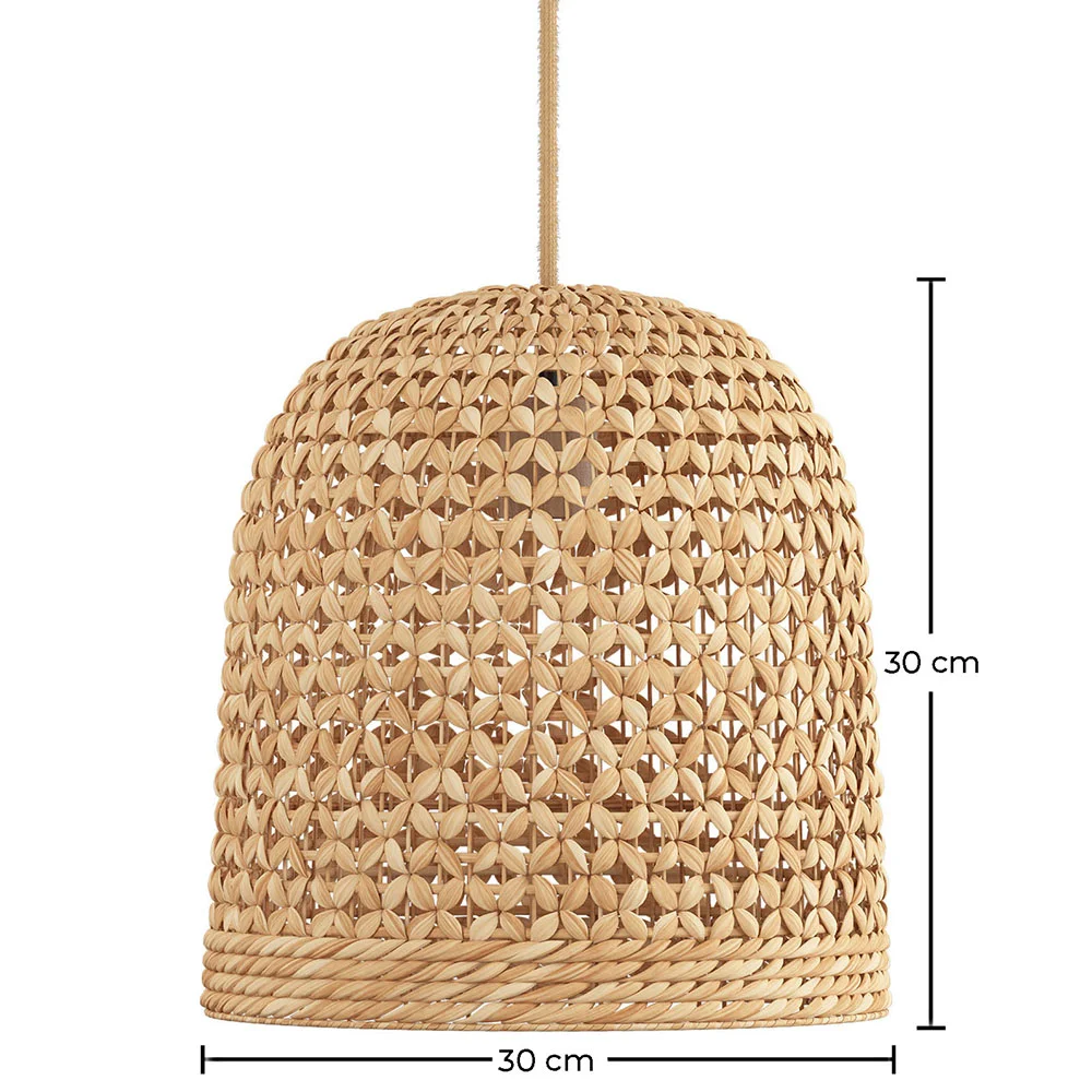 Rieten Plafondlamp - Boho Bali Design Hanglamp - 30 cm - Rava image 10