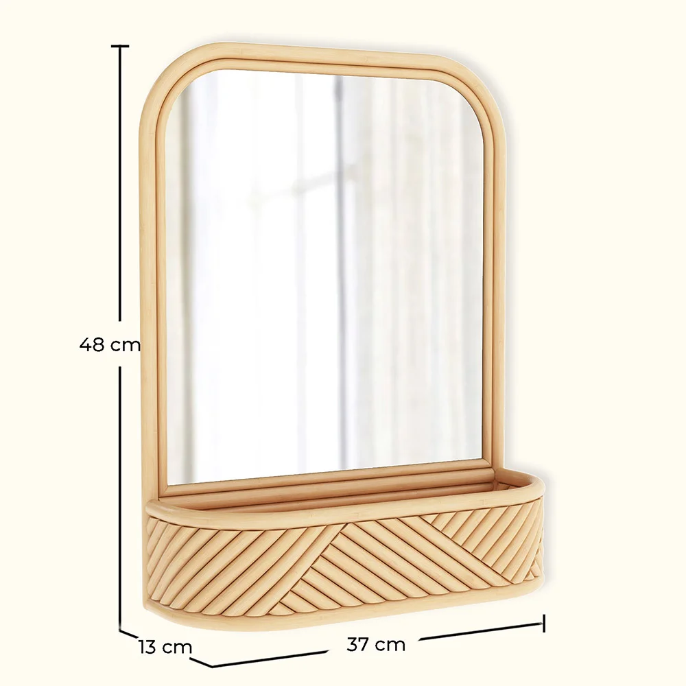 Wandspiegel met Rieten Frame - Bali Boho Stijl - Amara image 10