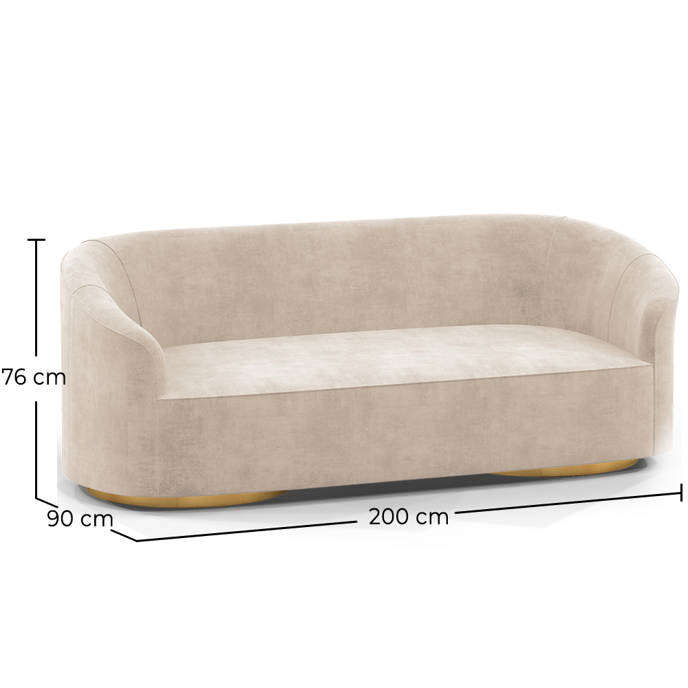 Sofa met 3/4 zitplaatsen - Bekleed met fluweel - Herina image 10