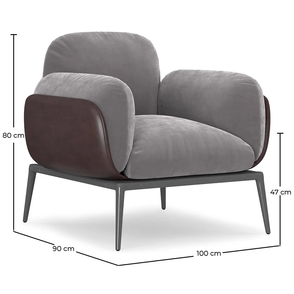 Beklede fluwelen fauteuil - June image 10