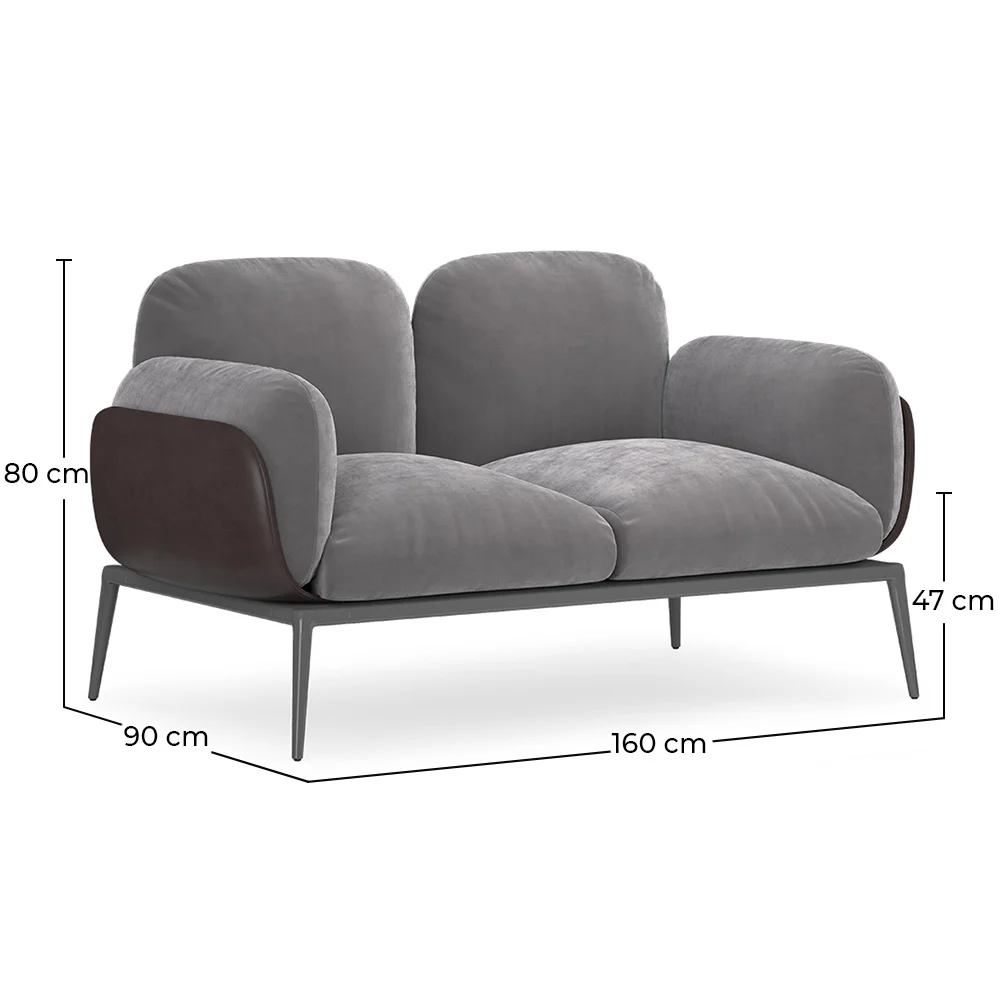 2-zitsbank - Gestoffeerd met velours - Vandan image 10