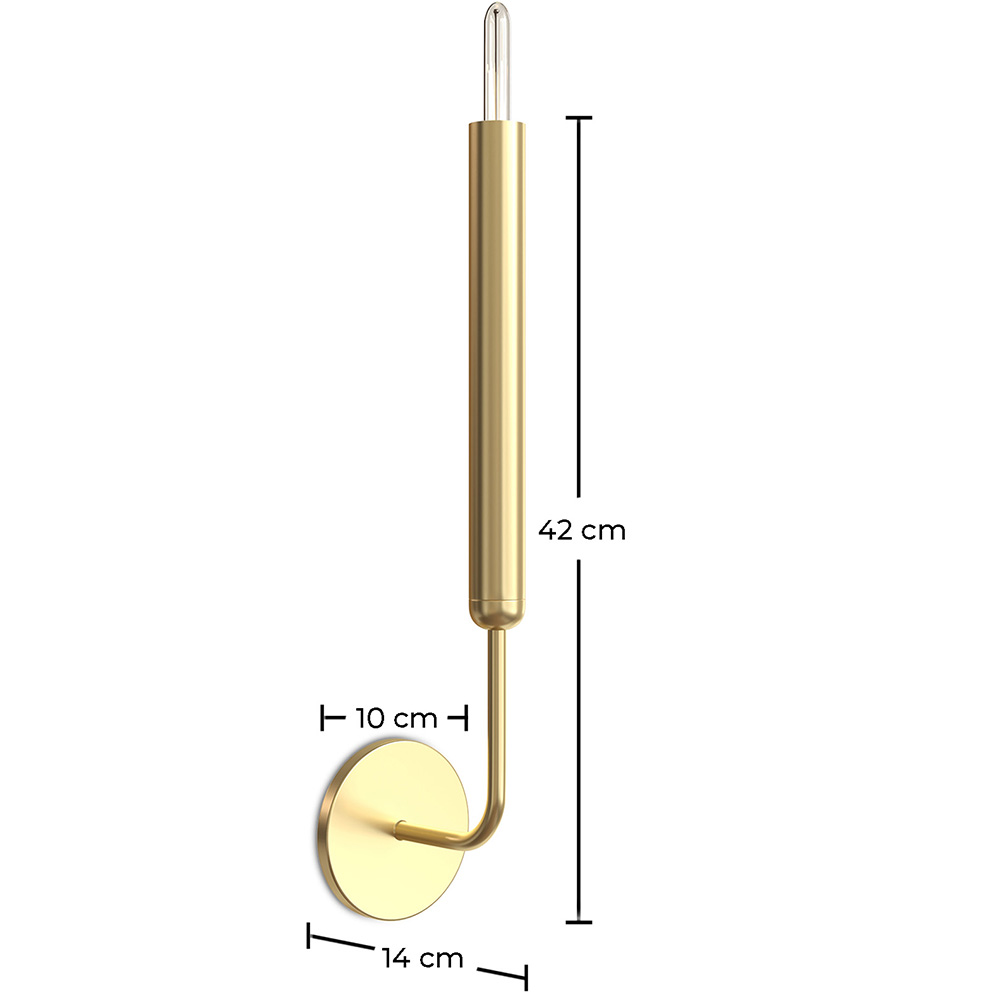 Wandlamp Kaarslamp in Goud - Lica image 10