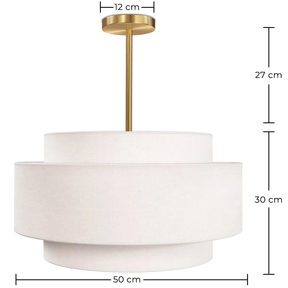  Hanglamp voor aan het Plafond - Stoffen Lampenkap - Braichal image 10