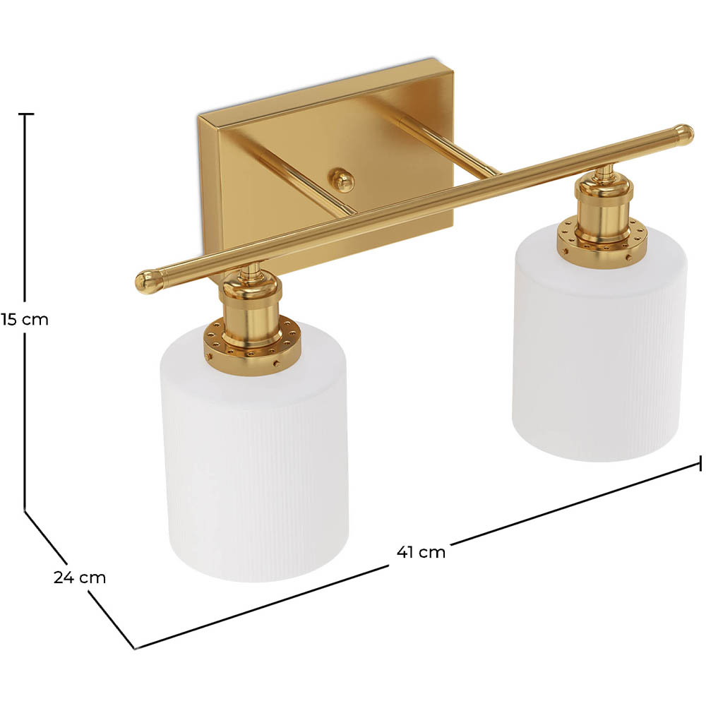 Oude Gouden Wandlamp - 2-Lichts Wandarmatuur - Lima image 10