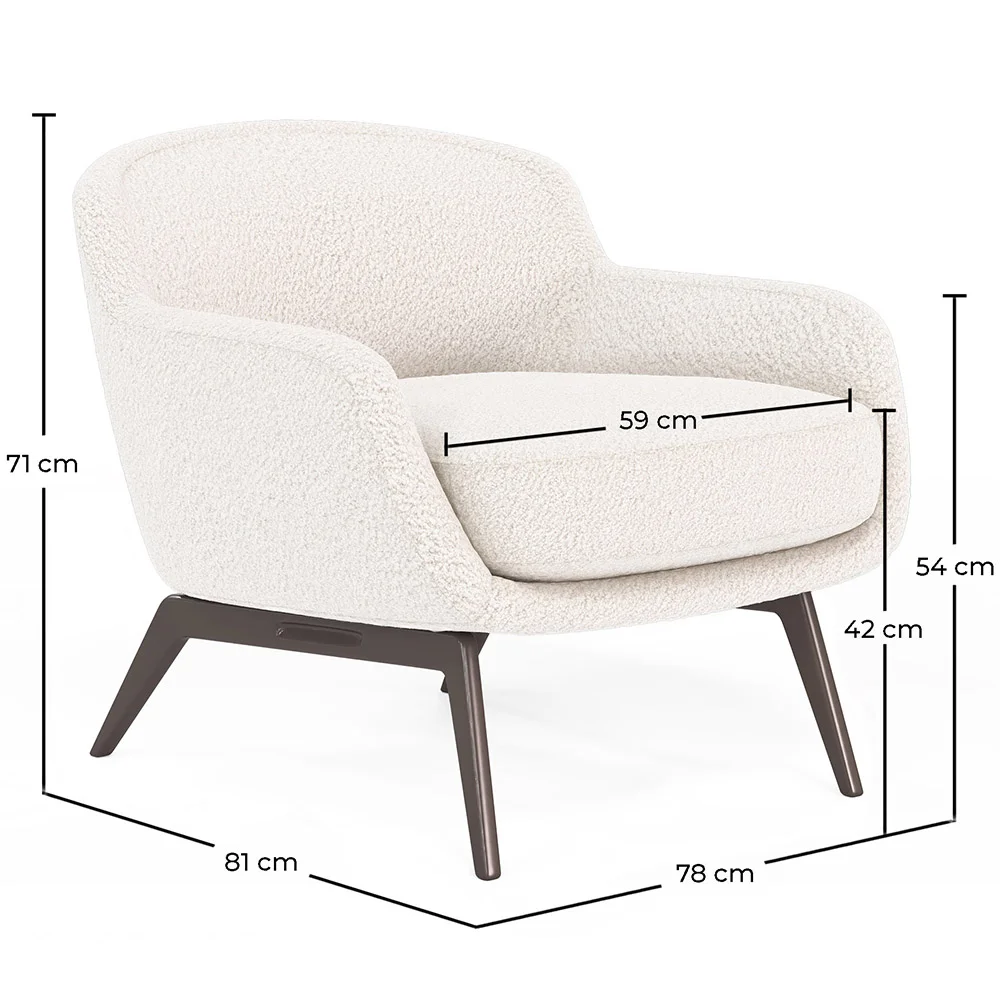 Bouclé beklede fauteuil - Jenna image 10