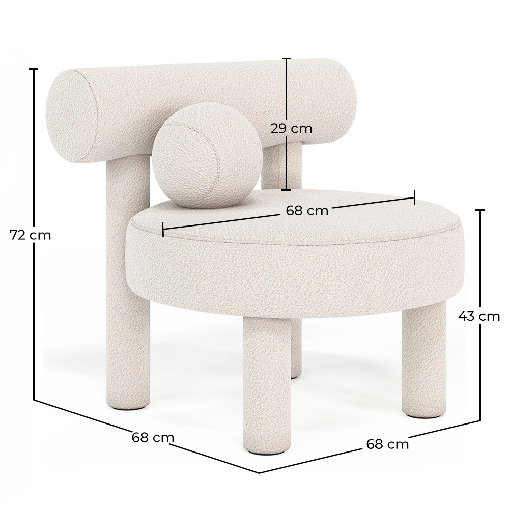 Fauteuil - Bekleed met bouclé - Klena image 10