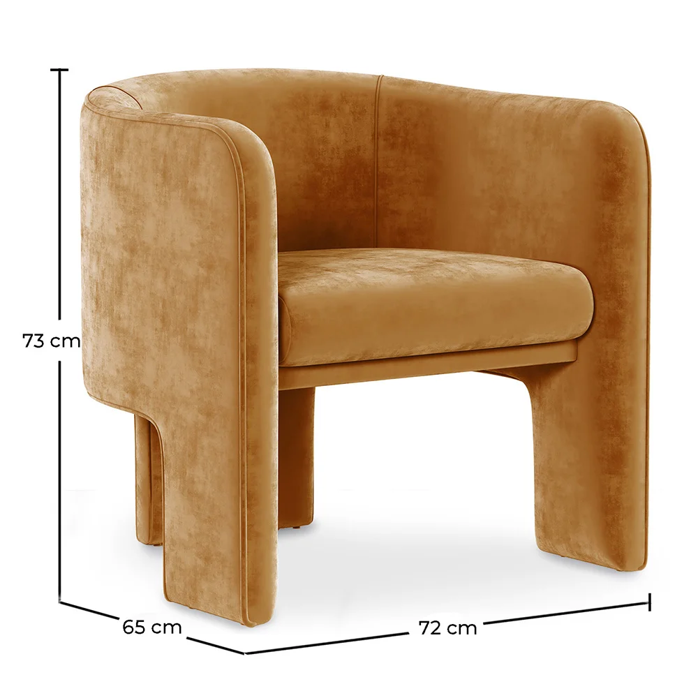 Fluwelen beklede fauteuil - Callum image 10
