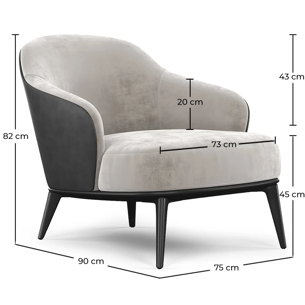 Fluwelen beklede fauteuil - Luc image 10