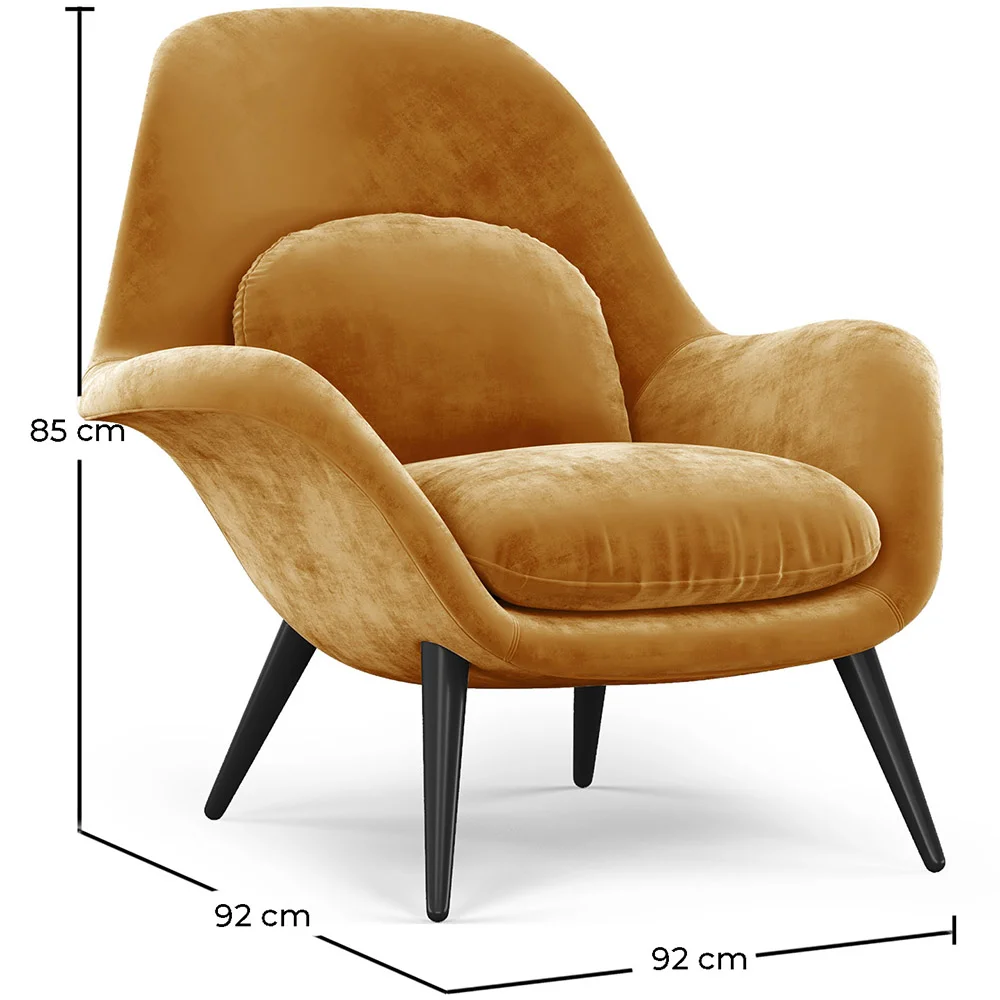 Fluwelen beklede fauteuil - Uyere image 10