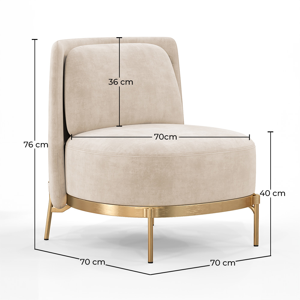 Design Fauteuil - Bekleed met Velours - Kanla image 10