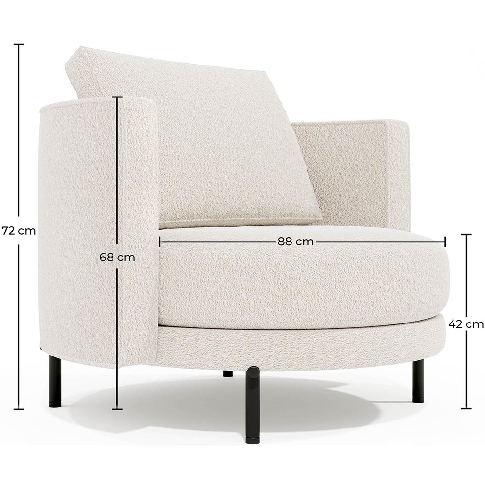 Design Fauteuil - Gestoffeerd met Bouclé Stof - Maura image 10