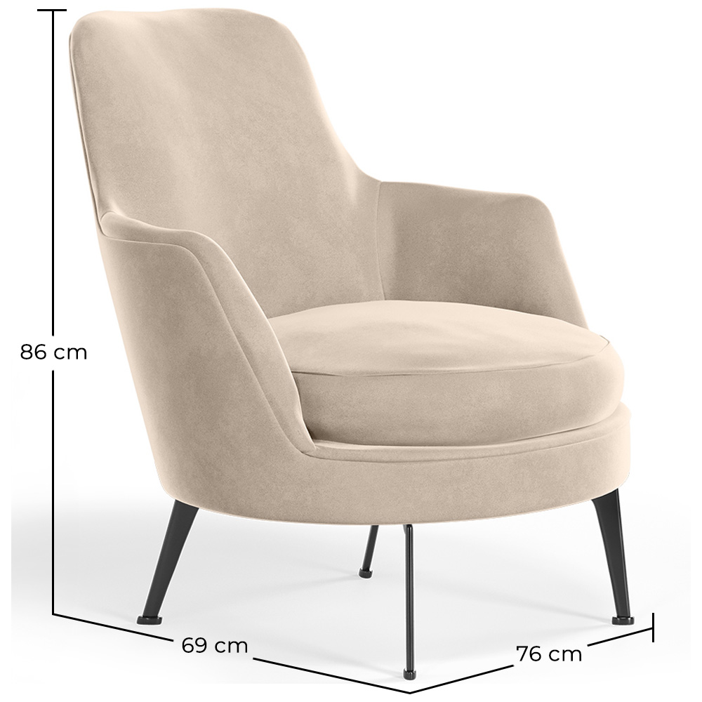 Gestoffeerde Design Fauteuil in Fluweel Hedendaagse Stijl - Hanneh image 10