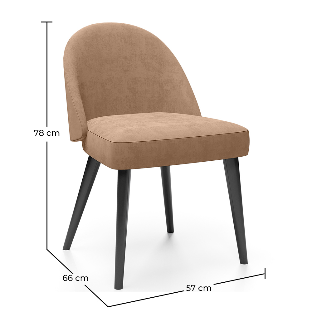 Eetkamerstoel - Gestoffeerd met fluweel - Greta image 10