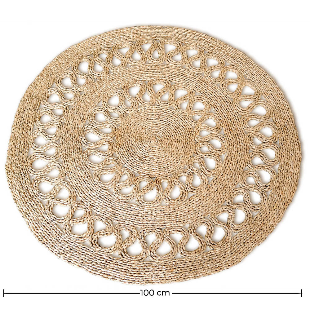 Ronde juten tapijt - Boho Bali - 100 CM - Ilya image 10