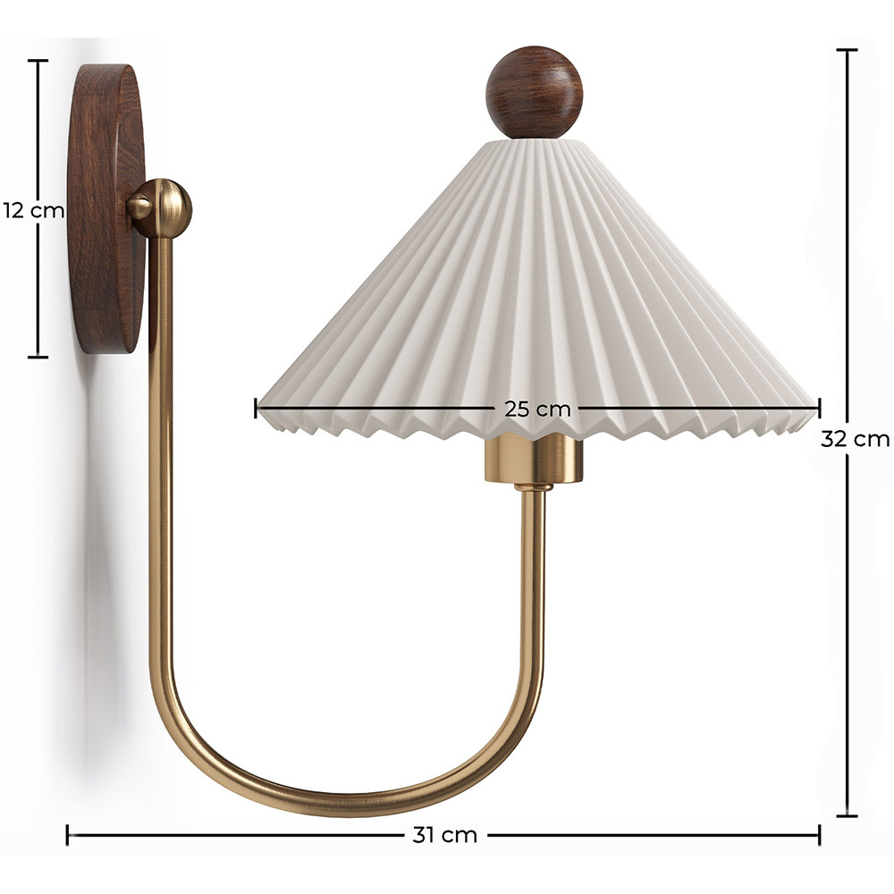 Oude Gouden Wandlamp - Vintage Wandarmatuur - Leig image 10