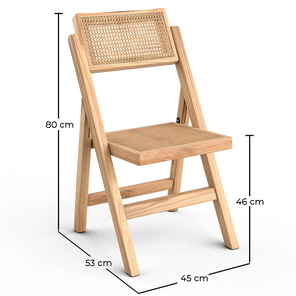 Pakket van 2 Eetkamerstoel van Canage rotan en hout - Umbra image 10